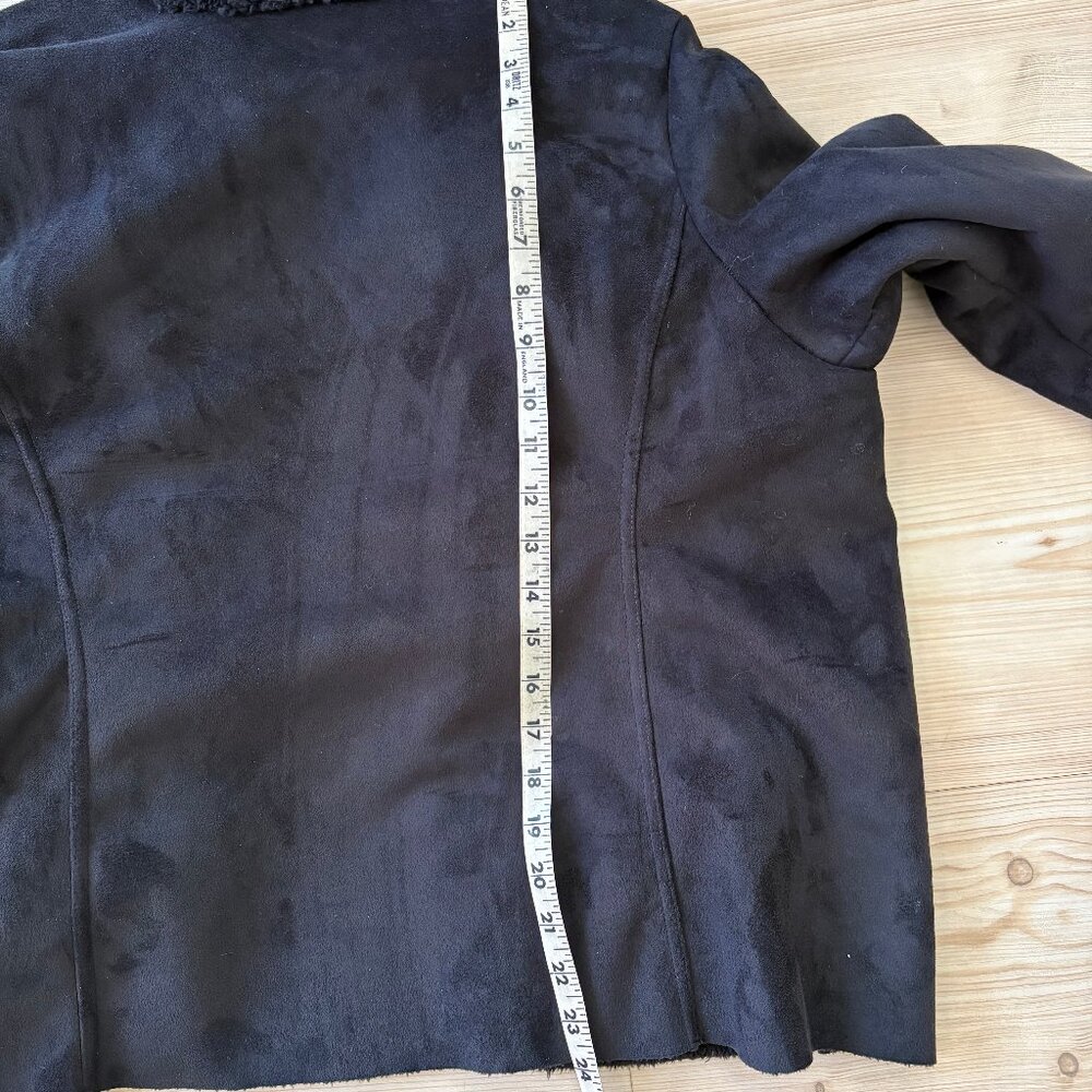 Lauren Ralph Lauren Faux Fur & Faux Suede Coat Sz. LP - Picture 5 of 5